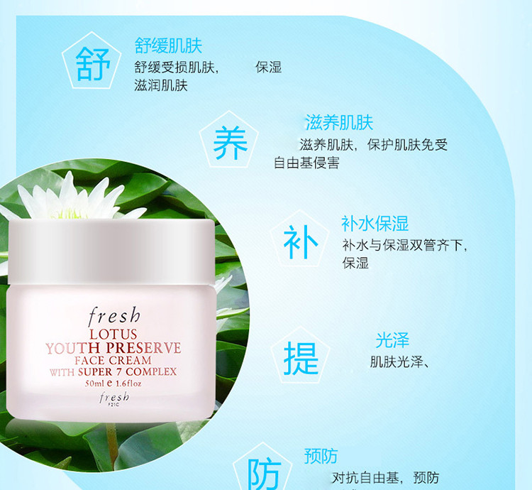 Fresh/馥蕾诗睡莲滋润活颜面霜50ML
