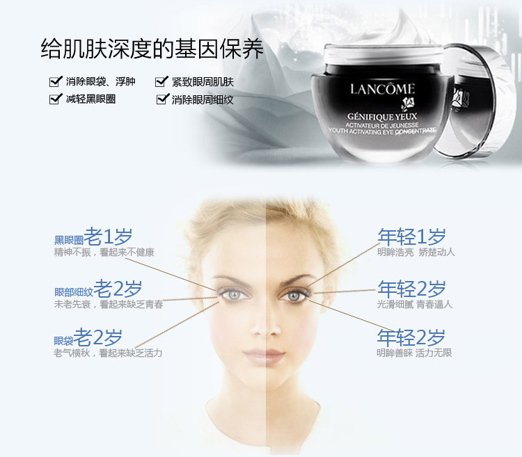 Lancome/兰蔻 精华肌底眼部凝霜 全新精华肌底眼霜，新老包装更换中