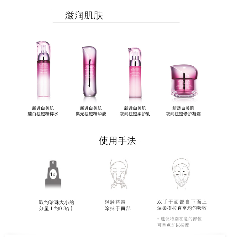 SHISEIDO/资生堂新透白美肌夜间祛斑修护凝霜50ML