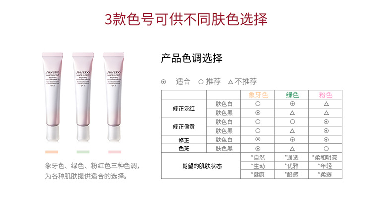 SHISEIDO/资生堂新透白美肌亮润色控霜(象牙色)30ML