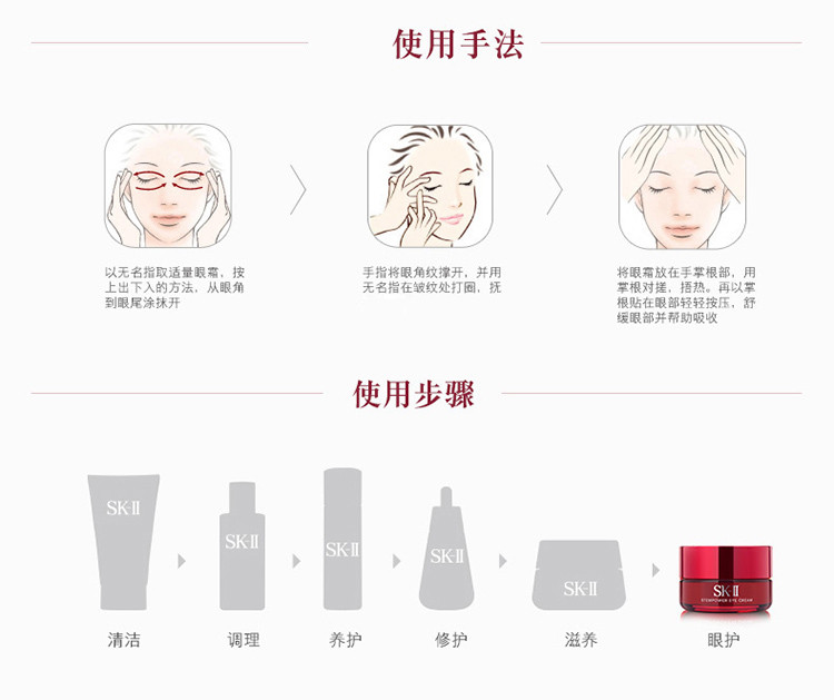 SK-II/SK-III肌源修护焕采眼霜15g(升级后叫微肌因修护焕采眼霜15g）新老包装随机发货