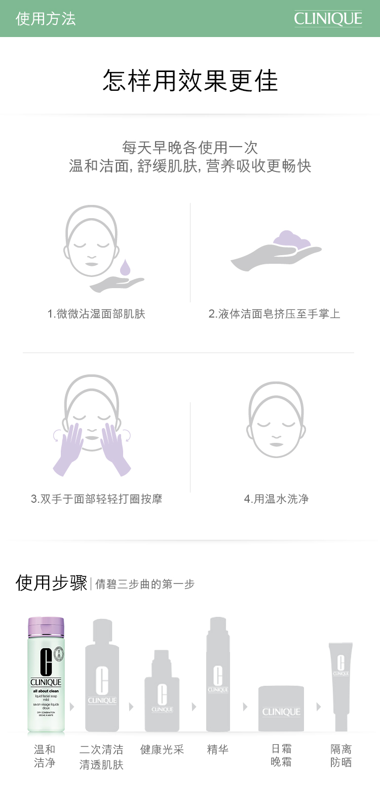 Clinique/倩碧 清爽液体洁颜皂200ml（混合偏油至油性肌肤）新老包装随机发货