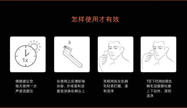 Clinique/倩碧男士声波洁面仪套装（洁面仪+男士液体洁面皂30ml+男士芦荟剃须啫喱41ml+男士青春修护乳30ml+男士洁面保护套））