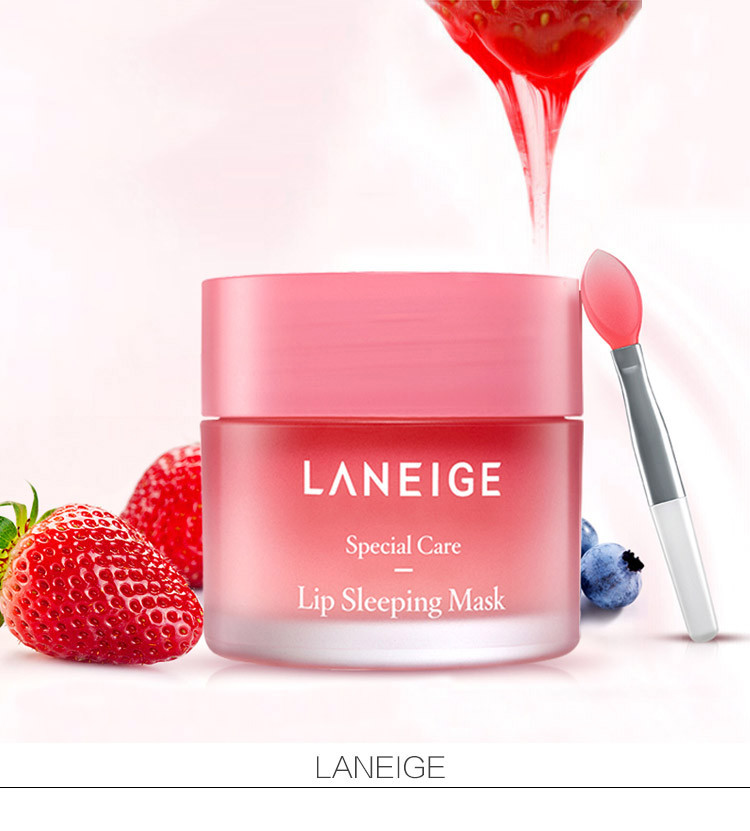 Laneige/兰芝夜间保湿修护唇膜20G（草莓味） 新老包装随机发货