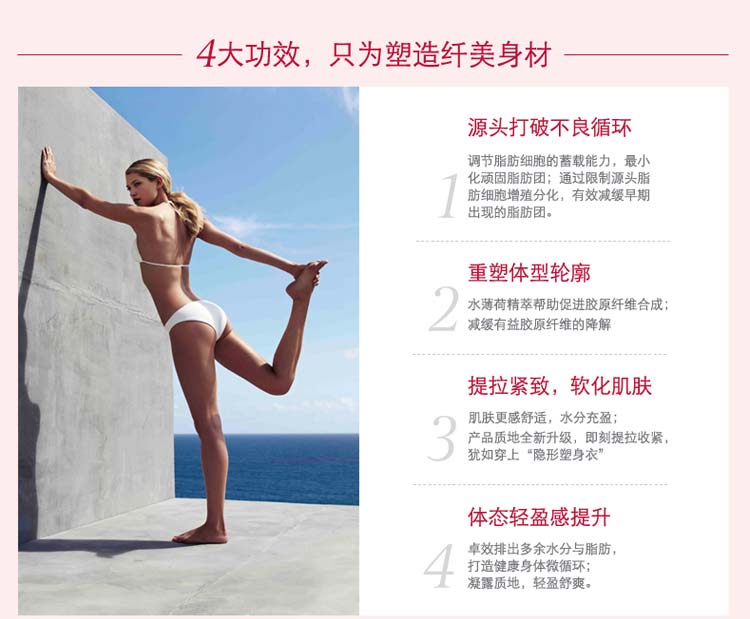 CLARINS/娇韵诗 纤体精华乳 400ml 第六代红魔晶 提拉紧致