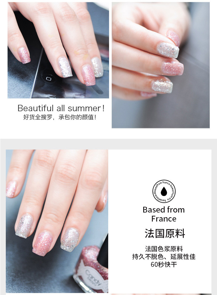 Candy Moyo/膜玉 快干环保 幻梦精灵口红甲油礼包（指甲油8ml*2+口红4g+美甲工具）