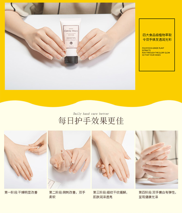 Candy Moyo/膜玉 SPA嫩白手足润养套装（臻润护手霜60g+滋养嫩足霜90g+嫩白手膜50g）