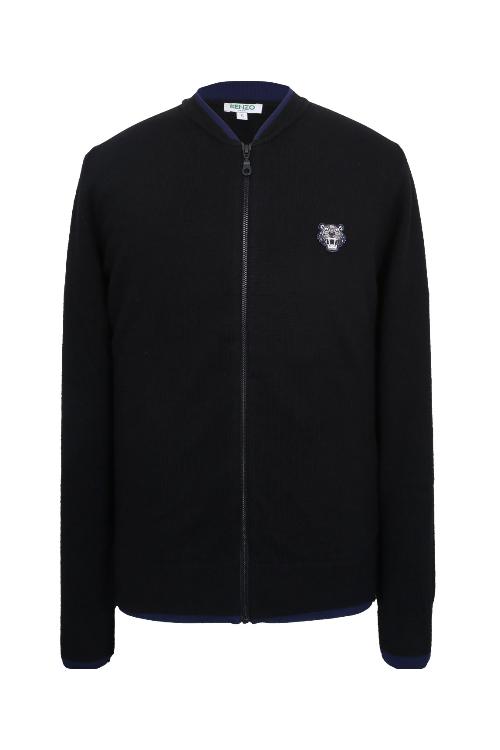 KENZO/高田贤三 16年秋冬款黑色小虎头图案羊毛毛衣男针织衫 5CA202 3AB 99
