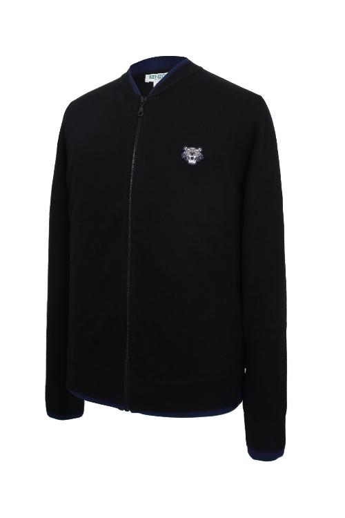 KENZO/高田贤三 16年秋冬款黑色小虎头图案羊毛毛衣男针织衫 5CA202 3AB 99