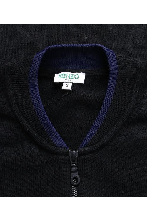 KENZO/高田贤三 16年秋冬款黑色小虎头图案羊毛毛衣男针织衫 5CA202 3AB 99