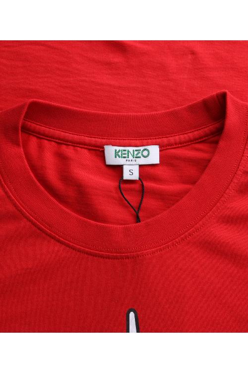KENZO/高田贤三 红色圆领铁塔图案短袖男士T恤 4YJ 5TS078 15