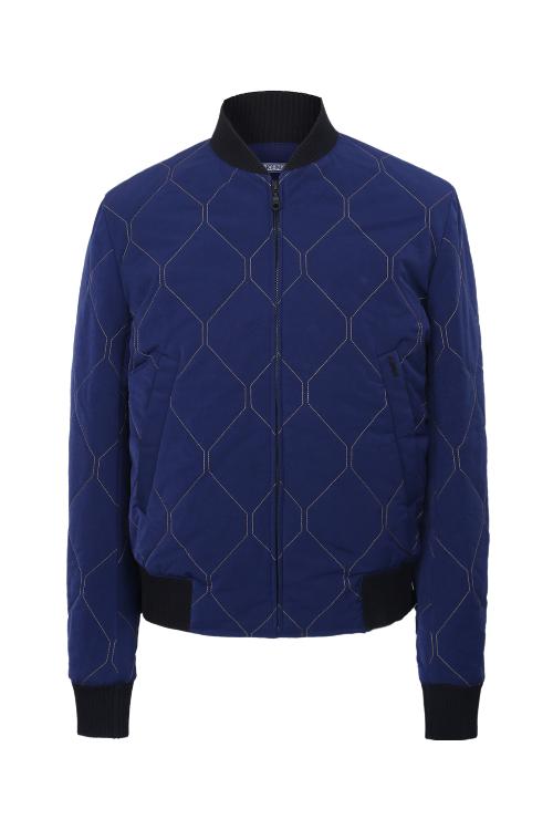 KENZO/高田贤三 藏蓝色长袖立领夹克男士外套 1MB 5BL102 78