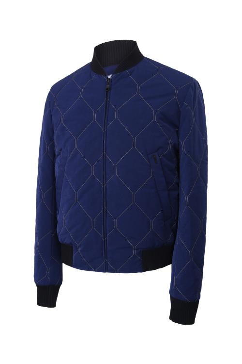 KENZO/高田贤三 藏蓝色长袖立领夹克男士外套 1MB 5BL102 78