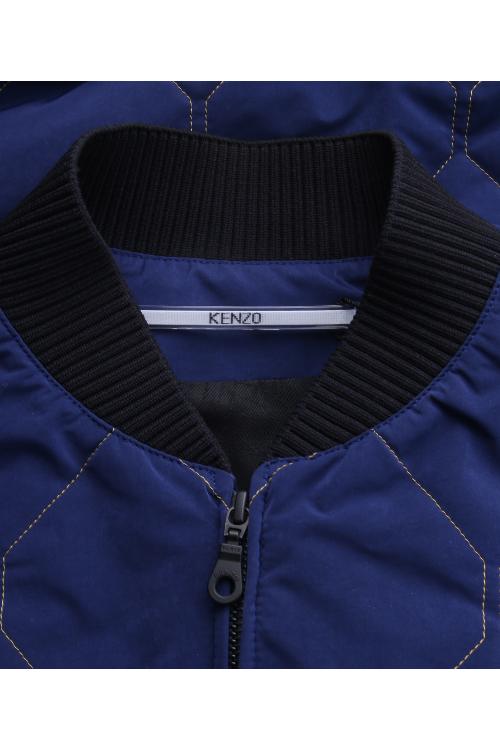 KENZO/高田贤三 藏蓝色长袖立领夹克男士外套 1MB 5BL102 78