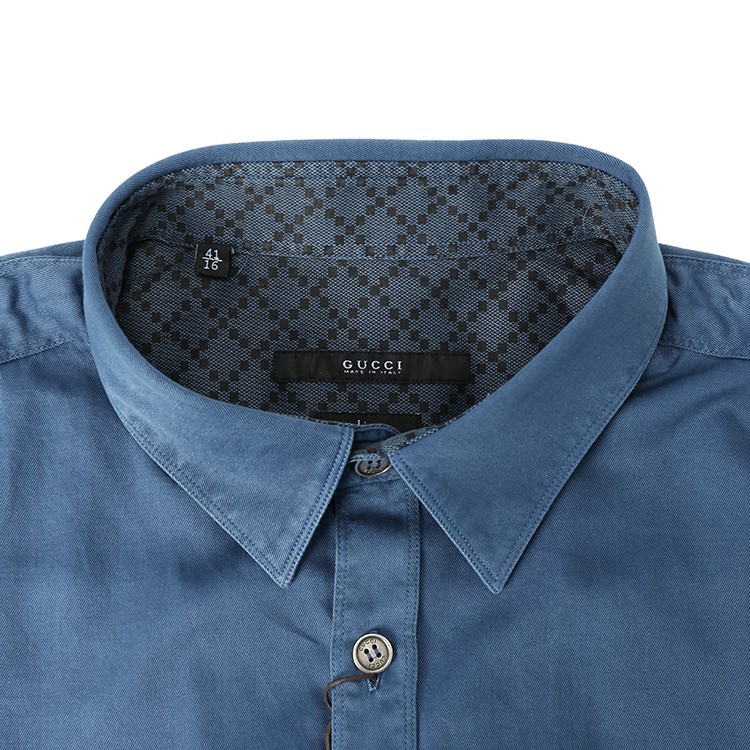 GUCCI/古驰男士衬衣蓝色