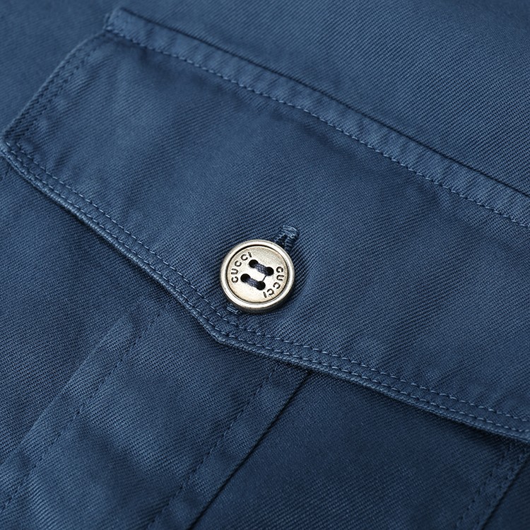GUCCI/古驰男士衬衣蓝色