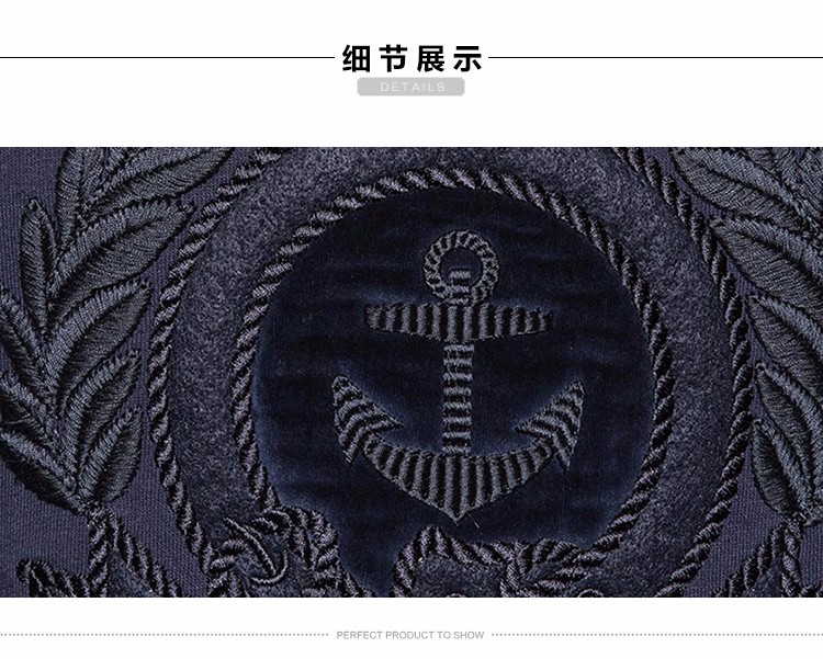 GUCCI/古驰 男士蓝色纯棉刺绣图案卫衣 376223 X3C01 4265-36