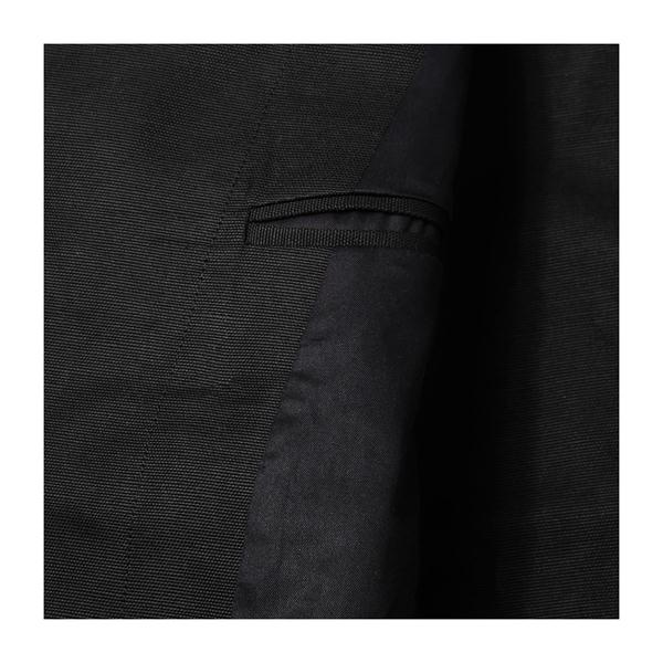 GUCCI/古驰 男士大衣 棉麻混纺西服领双排扣黑色男士短款大衣