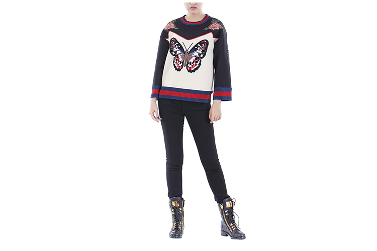 GUCCI/古驰 纯棉圆领长袖时尚休闲女士卫衣 GU2631201690 434539