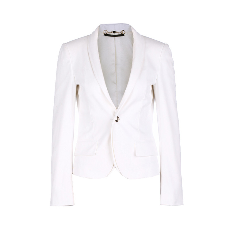 GUCCI/古驰 翻领长袖时尚休闲修身短款夹克女士外套 GU2530428190 WCO'281473 ZW434