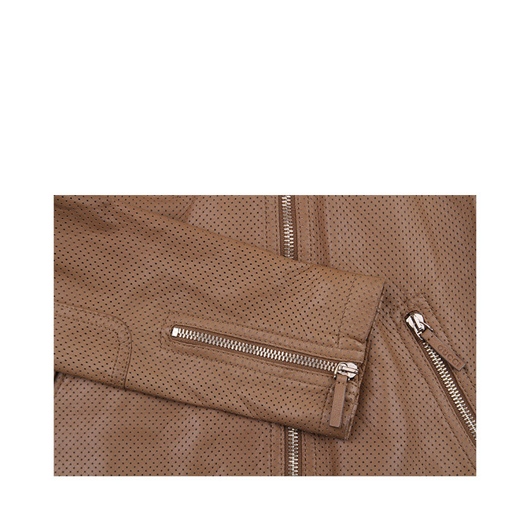 GUCCI/古驰 纯皮立领长袖时尚休闲短款皮衣女士外套 GU2530436585 WCO'285365 XN411