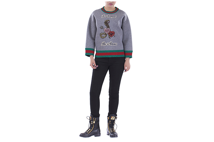 GUCCI/古驰 纯棉圆领长袖时尚休闲女士卫衣 GU2631201797 422724