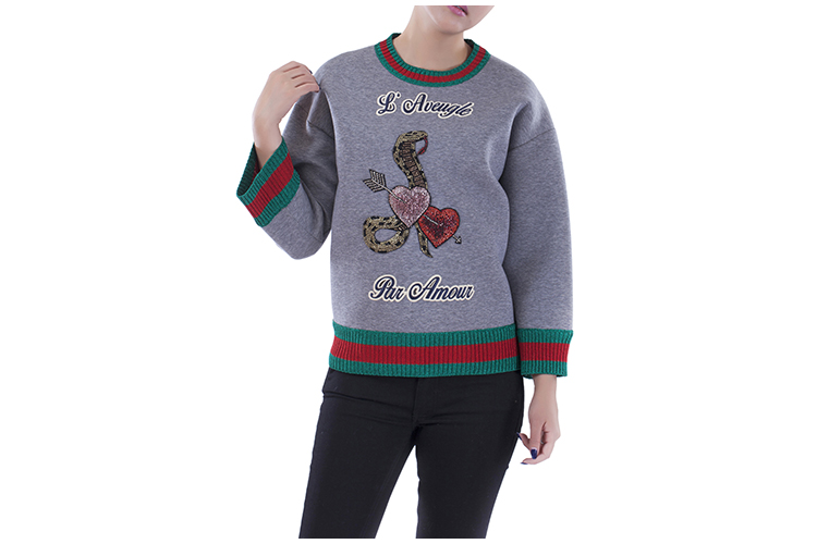 GUCCI/古驰 纯棉圆领长袖时尚休闲女士卫衣 GU2631201797 422724