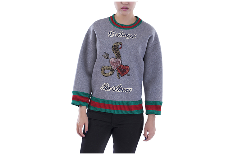GUCCI/古驰 纯棉圆领长袖时尚休闲女士卫衣 GU2631201797 422724