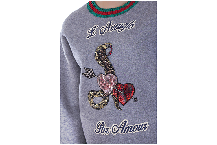 GUCCI/古驰 纯棉圆领长袖时尚休闲女士卫衣 GU2631201797 422724
