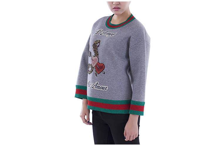 GUCCI/古驰 纯棉圆领长袖时尚休闲女士卫衣 GU2631201797 422724