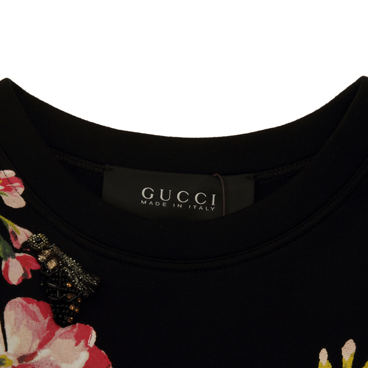 GUCCI/古驰 长袖印花莫代尔上衣 女士T恤 404293X5675