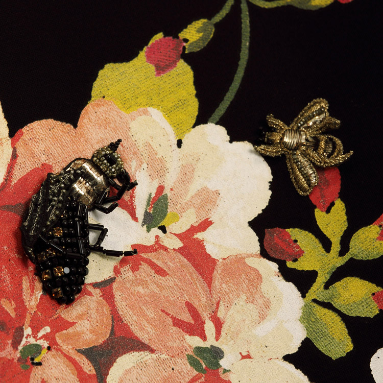 GUCCI/古驰 长袖印花莫代尔上衣 女士T恤 404293X5675