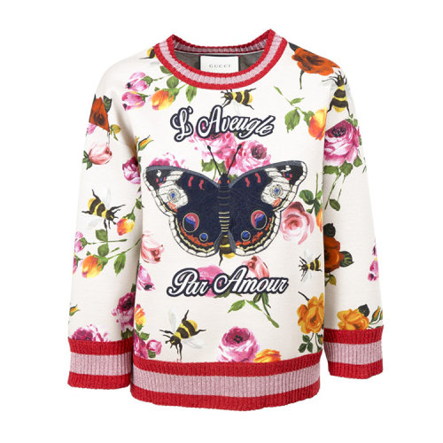 【16秋冬清仓】GUCCI/古驰 女士丰富图案印花纯棉卫衣 AL