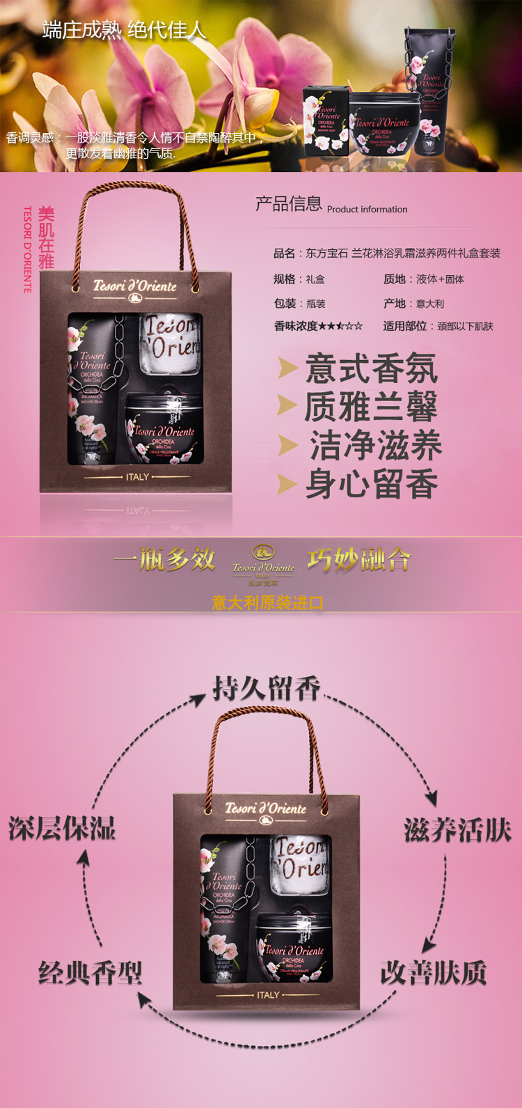 Tesori D’oriente/东方宝石兰花幽兰礼盒250ml+300ml