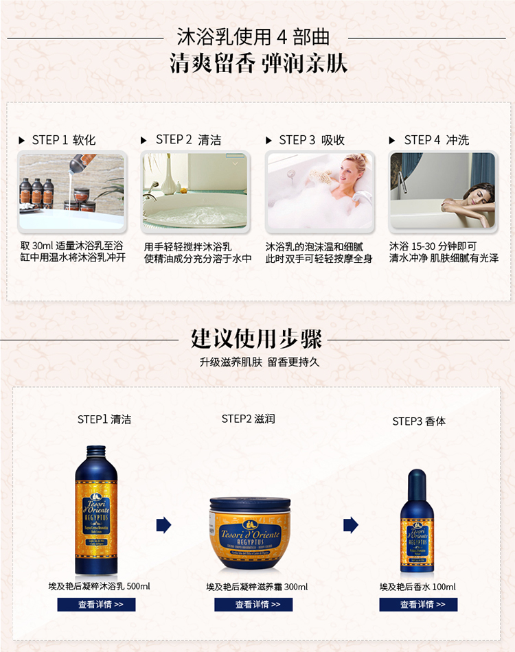Tesori D’oriente/东方宝石埃及艳后凝粹沐浴乳500ml