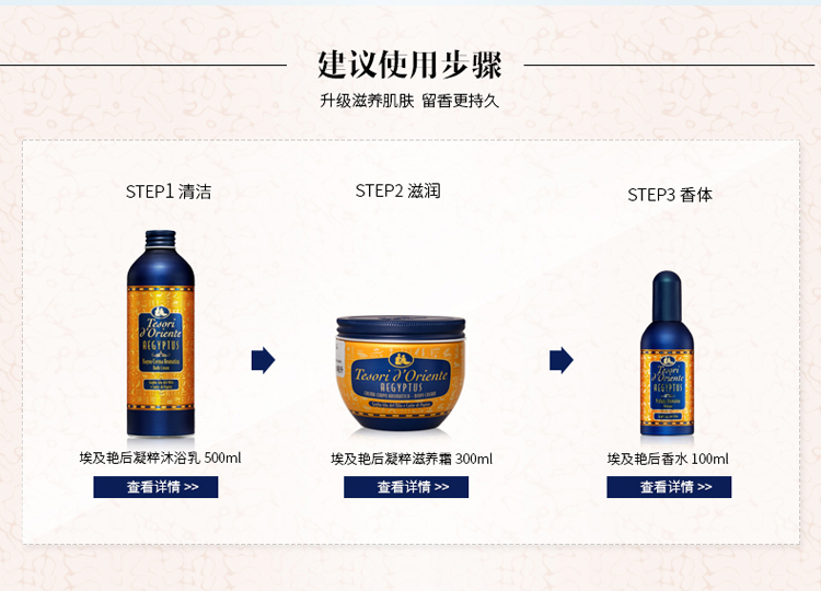 Tesori D’oriente/东方宝石埃及艳后凝粹沐浴乳300ml