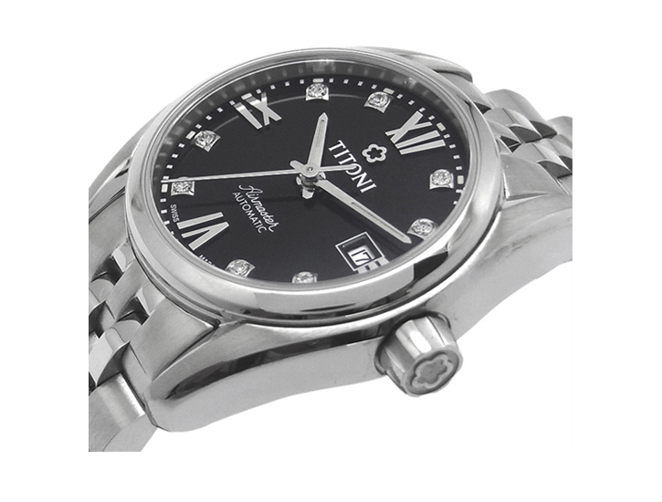 TITONI/梅花空霸系列自动机械女士手表(23909 S-354)全球联保