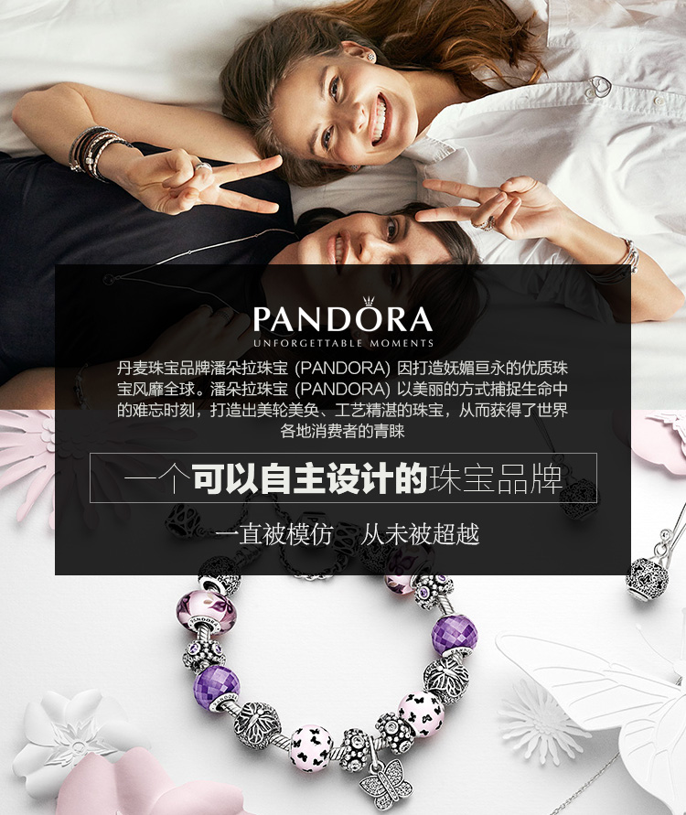 PANDORA/潘多拉 切面琉璃珠子手链串珠791619