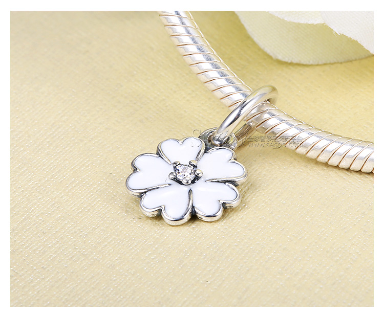 PANDORA/潘多拉 925银珐琅樱花吊坠 390347EN40