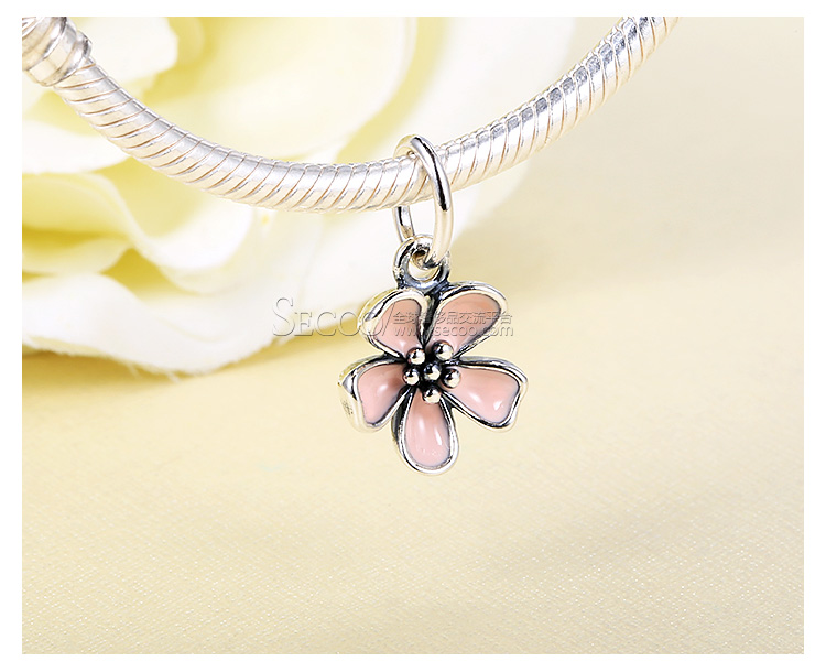 PANDORA/潘多拉 925银珐琅樱花吊坠 390347EN40