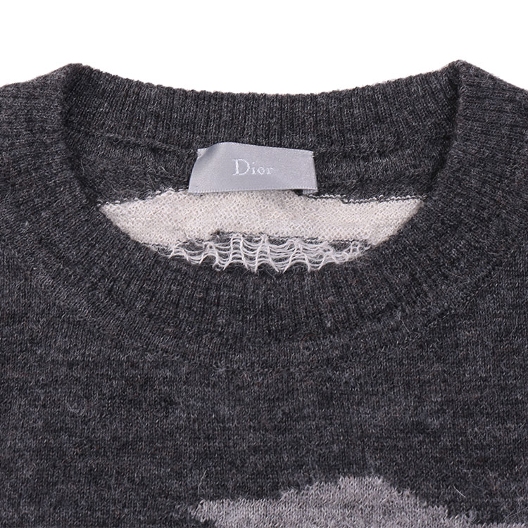 DIOR/迪奥 灰色 男针织衫 233M676ZT550-802