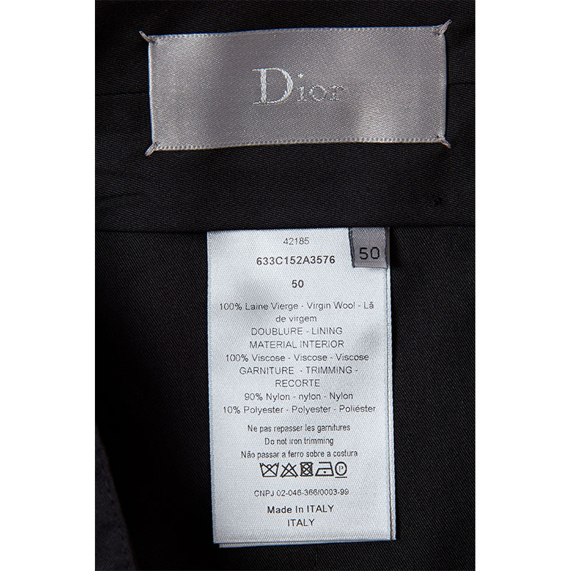 DIOR/迪奥 黑色羊毛男士休闲裤 633C152A3576 900