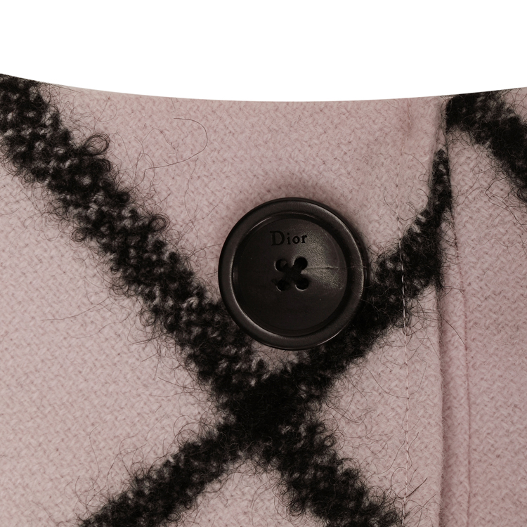 DIOR/迪奥 羊毛双排扣格纹呢子修身半裙 女士半裙 5A21308A1161