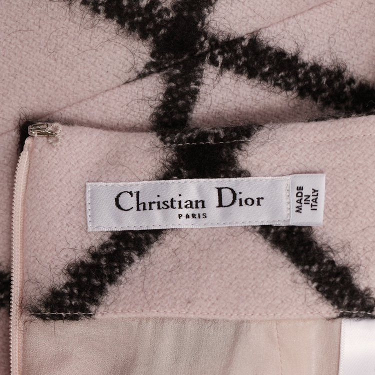 DIOR/迪奥 羊毛双排扣格纹呢子修身半裙 女士半裙 5A21308A1161