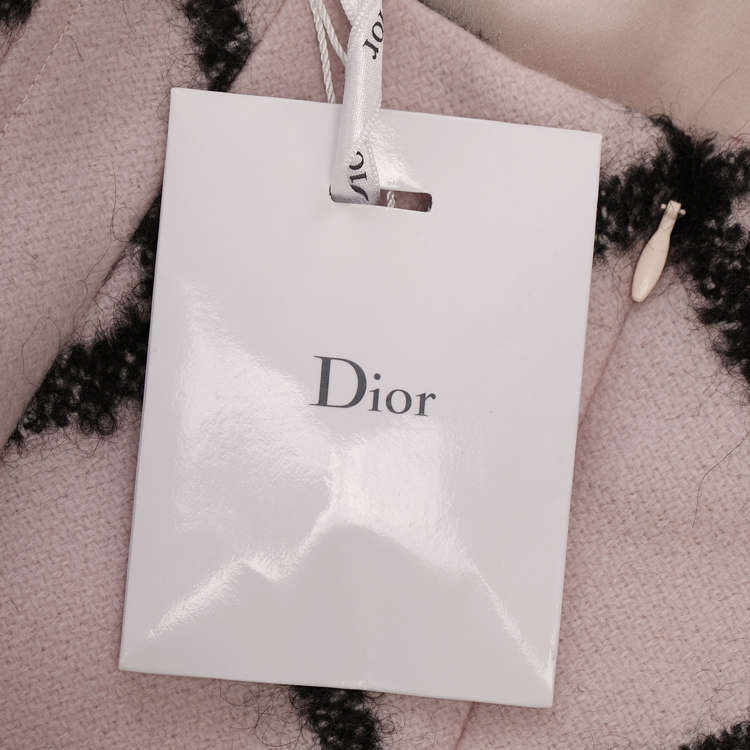 DIOR/迪奥 羊毛双排扣格纹呢子修身半裙 女士半裙 5A21308A1161