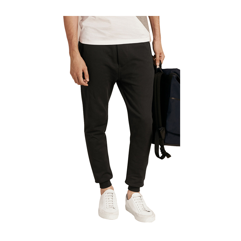 BURBERRY/博柏利 巴宝莉新款男士运动休闲长裤棉质修身卫裤黑色透气裤子 3991397