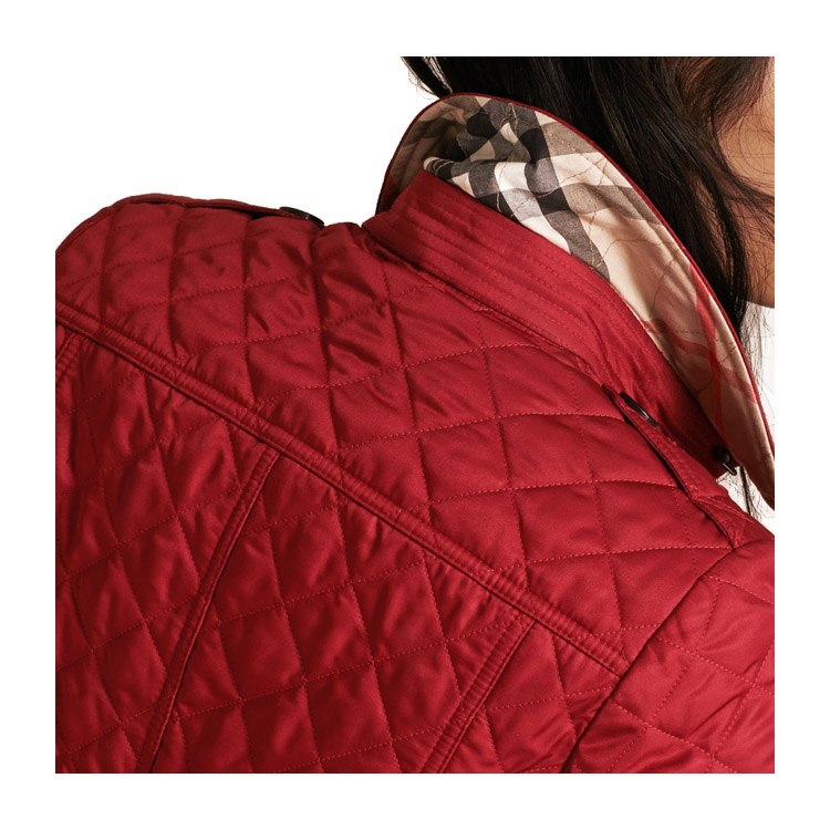 BURBERRY/博柏利 2016年秋冬款聚酯纤维翻领长袖 菱形绗缝棉服 女士外套#3992182