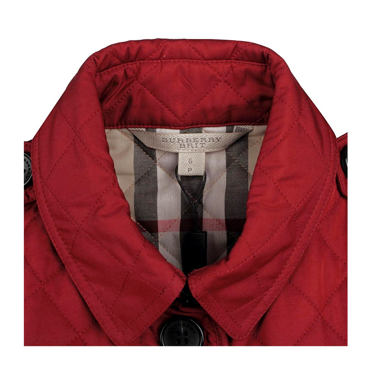 BURBERRY/博柏利 2016年秋冬款聚酯纤维翻领长袖 菱形绗缝棉服 女士外套#3992182