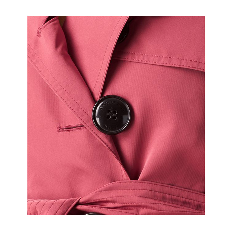 BURBERRY/博柏利 2016年秋冬款双排纽扣开襟 可拆式连帽长袖 防雨Trench风衣 女士外套 #4023174