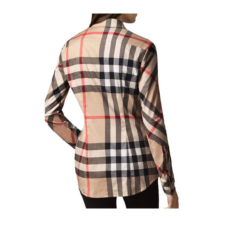 BURBERRY/博柏利 经典格纹 棉质 长袖 女士衬衫#3918091